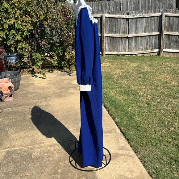 Nos Vintage Komar Blue Velvety Zip Robe L USA Made - Picture 11 of 12